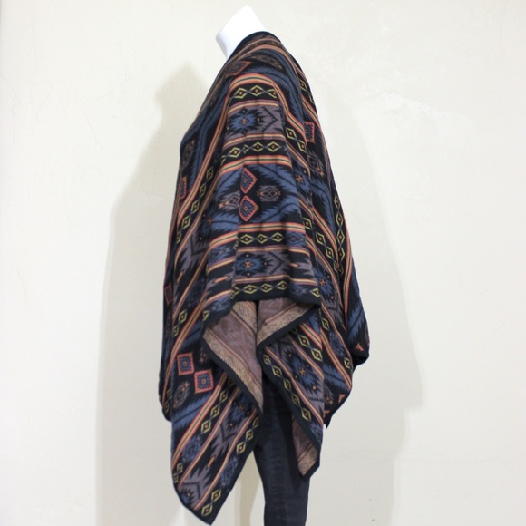 Peruvian Connection Cardigan Wrap Shawl Aztec - Picture 5 of 7